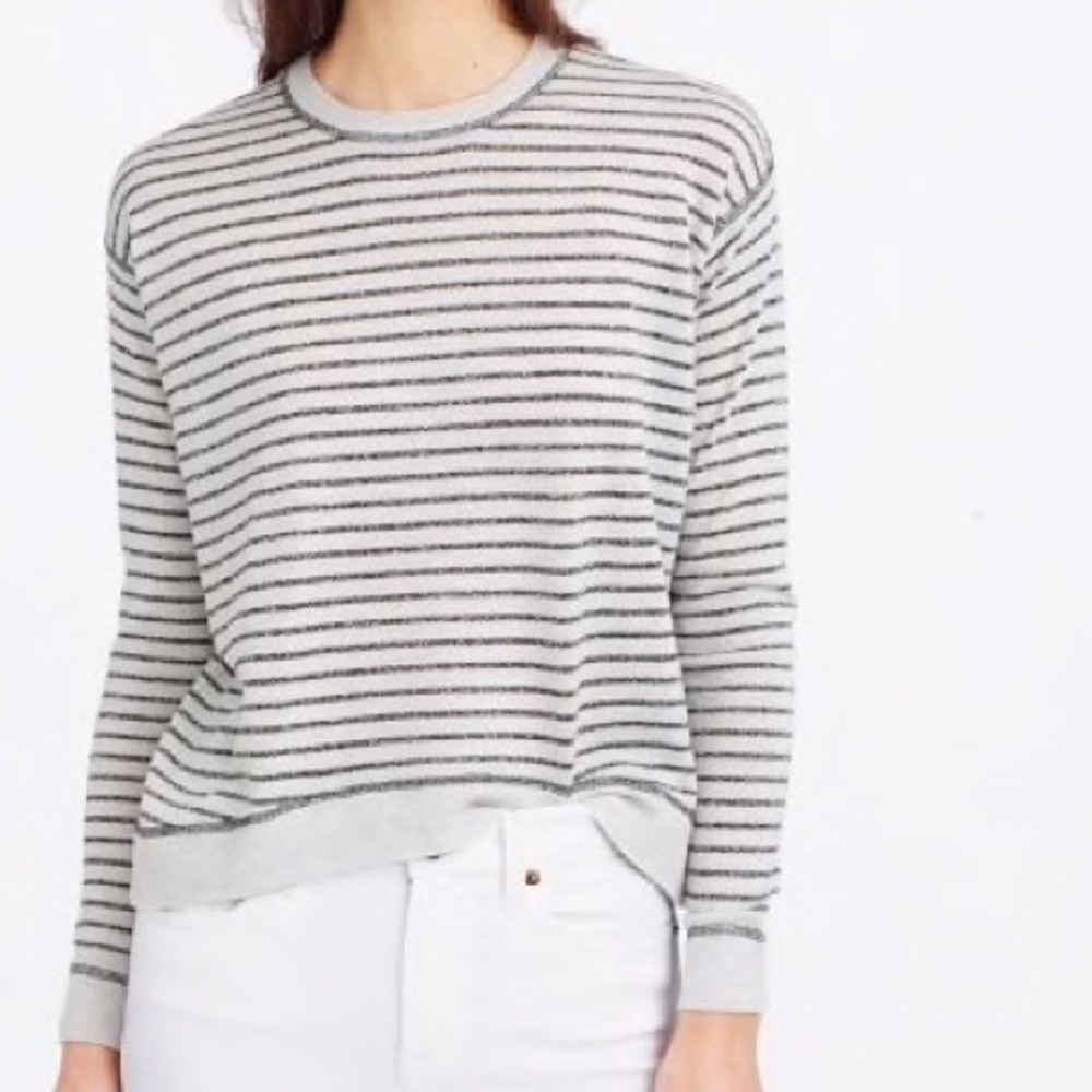 J. Crew Sparkle Striped Sweater